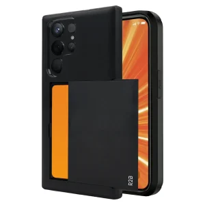R2B Samsung S25 Ultra Hoesje met pasjeshouder - 3 Pasjes - Stevig & Beschermend - Zwart