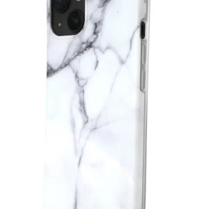 R2B iPhone 14 Marmerlook Hoesje - Screenprotector - Stijlvol & Stevig - Wit