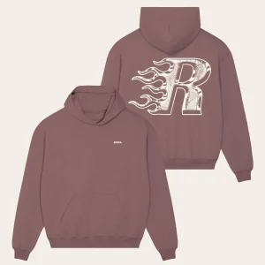 ROFFA. boxy oversized hoodie - Flaming R - 100% organisch katoen