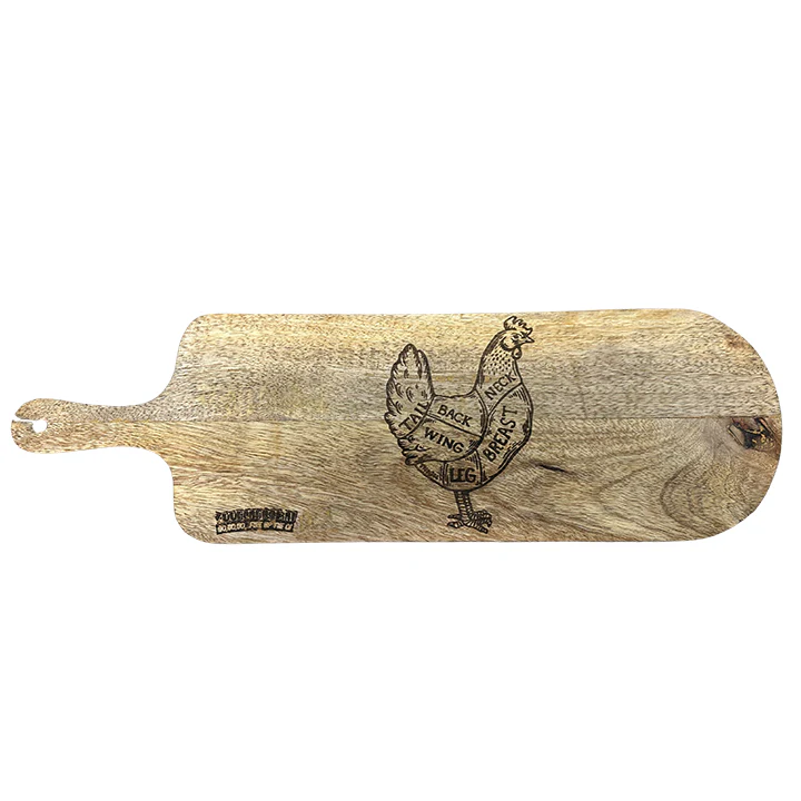 Eiken Serveerplank Kip 49,5 x 15 x 2,2 cm - Afbeelding 2